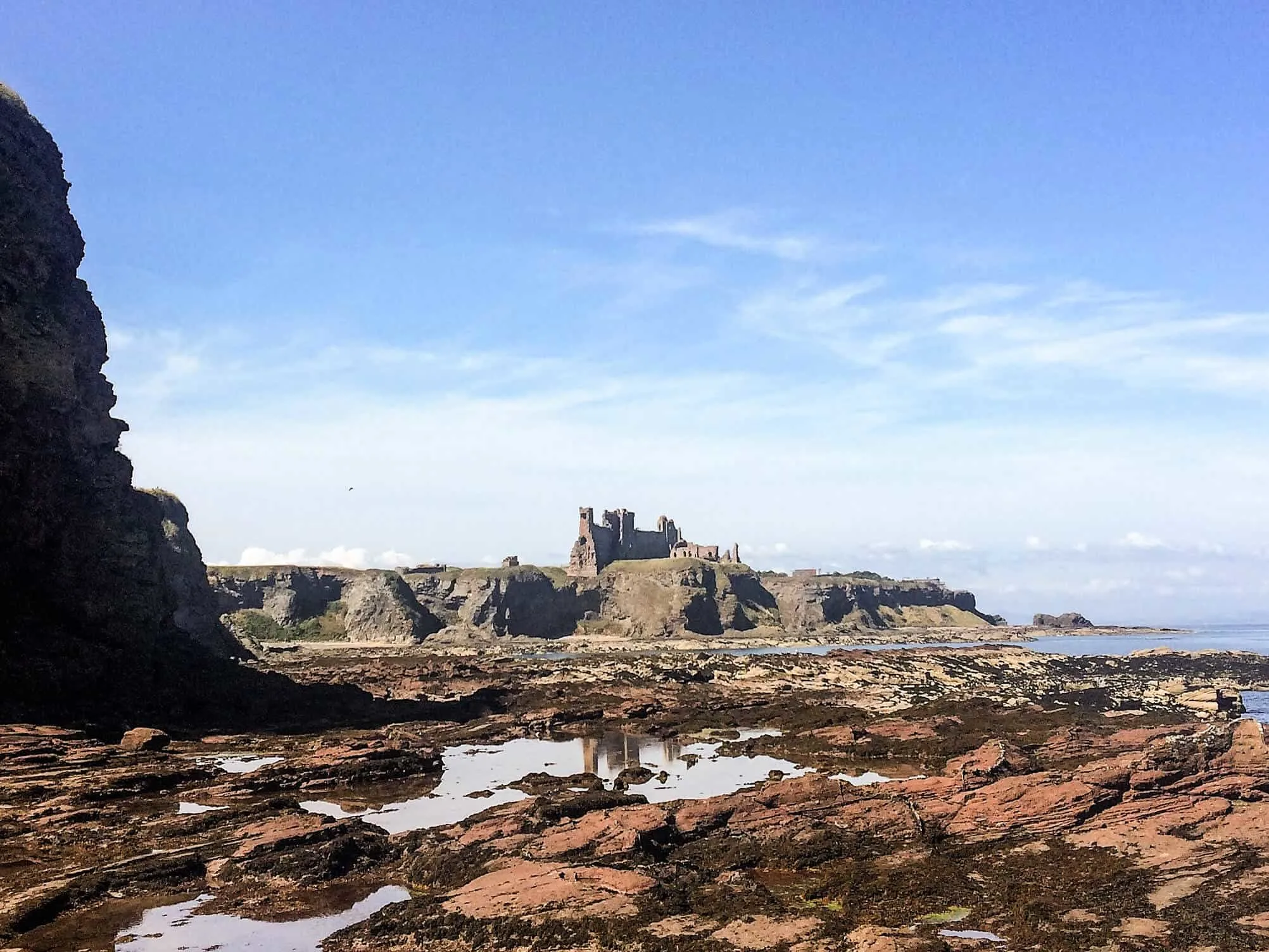 Tantallon Castle from Seacliff