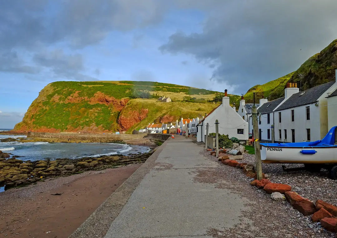 The coastal village of Pennan on the Moray Firth in Scotland