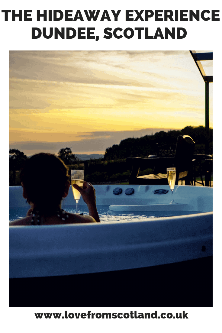 The Hideaway Experience - outside arty-cool Dundee in the rolling fields of a working farm four luxury cabins just for couples. Perfect for romantic breaks in Scotland.