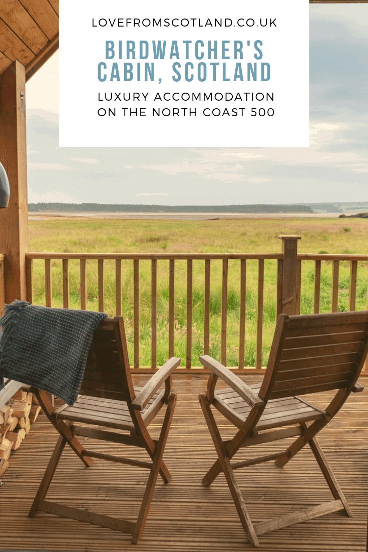 Stay at the Birdwatcher\'s Cabin on Loch Fleet near Golspie for a gorgeous accommodation on the North Coast 500 Scotland.