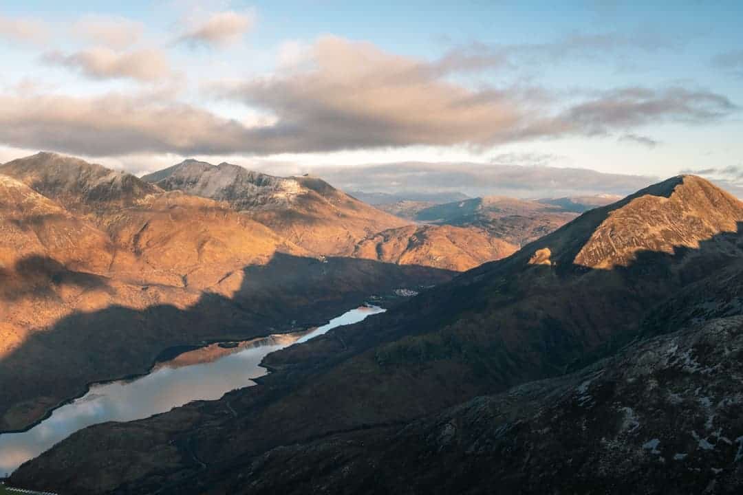 View to Kinlochleven from The Pap of Glencoe Hike