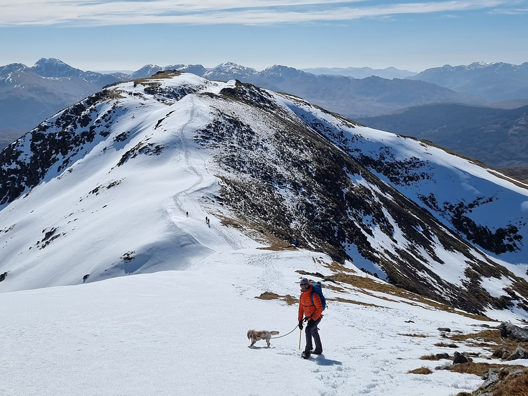 View of the north summit Ben Challum