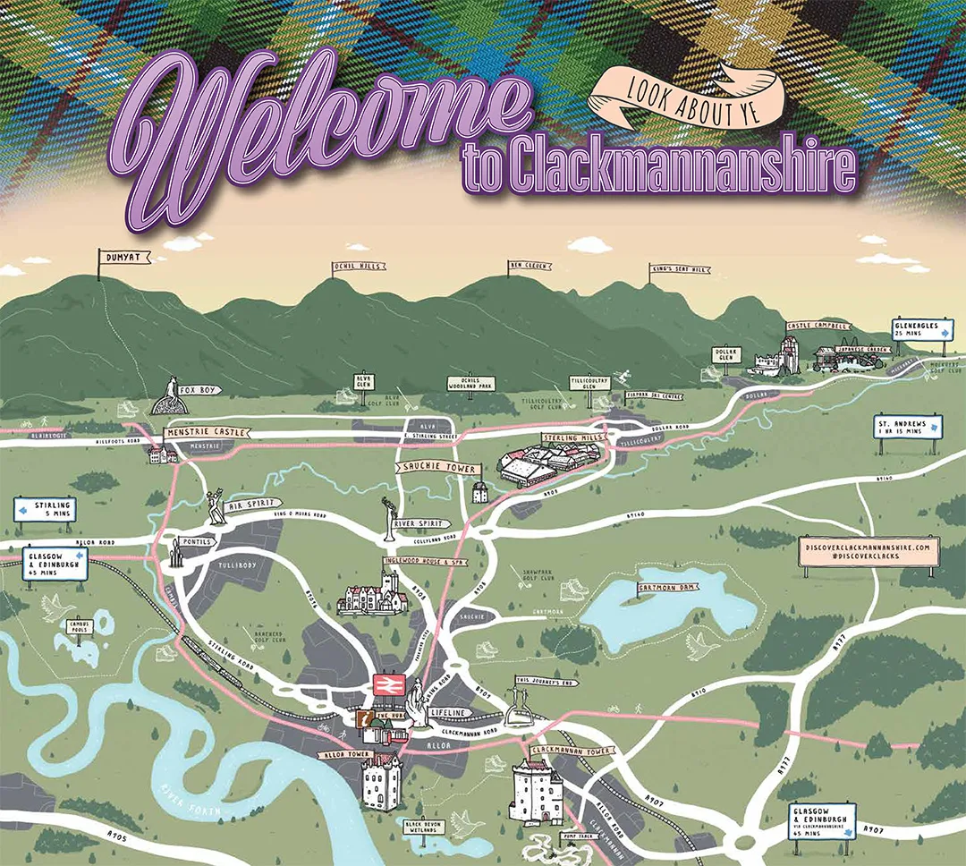 Map of Clackmannanshire