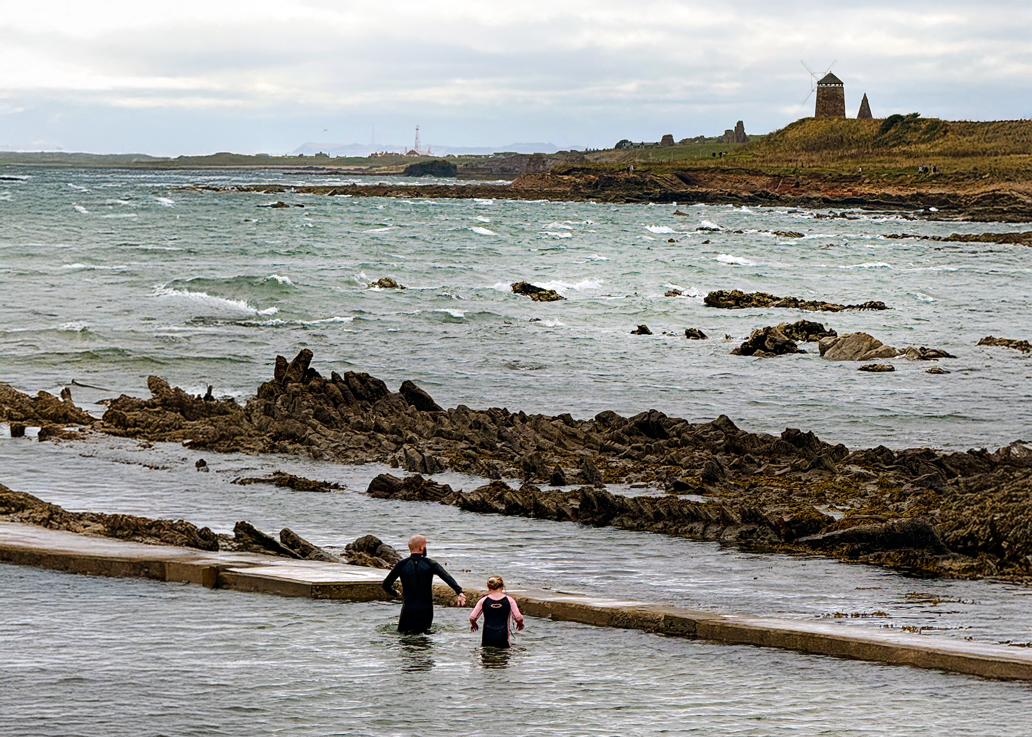 Wild swimming in Scotland, tidal pools Fife