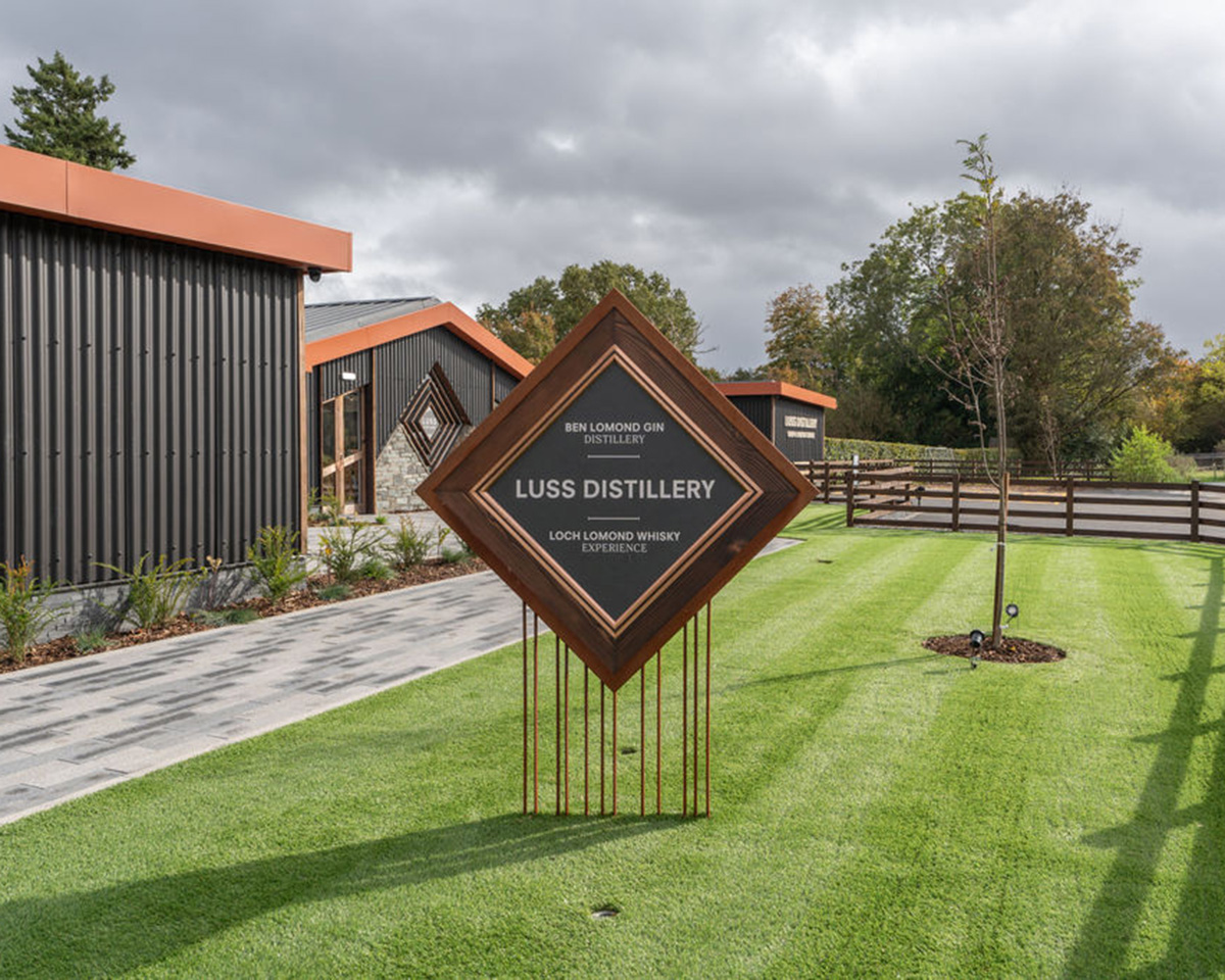 Luss Distillery and visitor centre on the shore of Loch Lomond