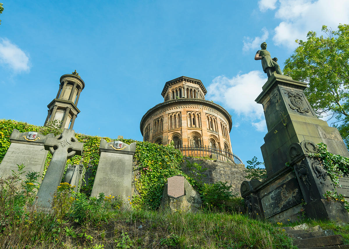 Glasgow Necropolis - Victorian competition, continued after death.