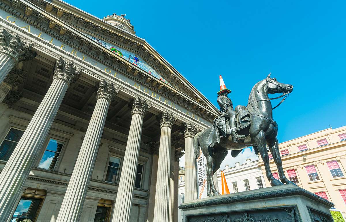 Why Scotland puts traffic cones on statues (the answer? blame Glasgow)
