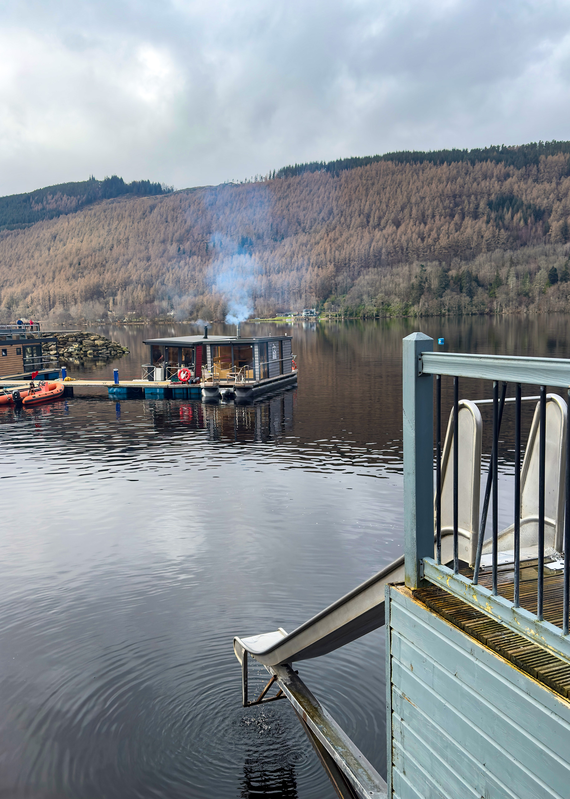 Floating sauna in Scotland